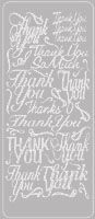 Thank You Messages Peel Off Stickers Silver