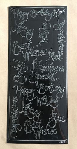 Just to Say Peel Off Stickers Black 