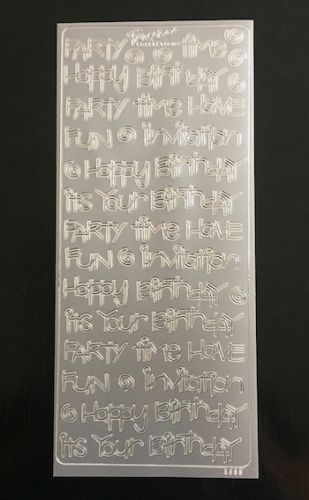 Party Time Peel Off Stickers Silver