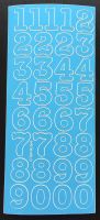 Large Peel Off Number Stickers Blue