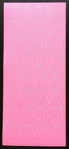 Large Peel Off Number Stickers Pink
