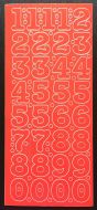 Large Peel Off Number Stickers Red