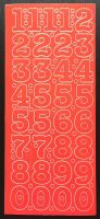 Large Peel Off Number Stickers Red