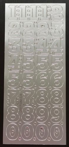 Large Peel Off Number Stickers Silver