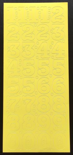 Large Peel Off Number Stickers Yellow