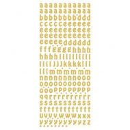 Peel Off Lowercase Alphabet Gold