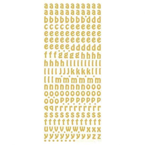 Peel Off Lowercase Alphabet Gold