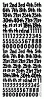 Occasions Numbers Peel Off Stickers