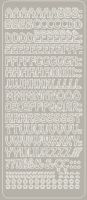 Peel Off Uppercase Alphabet Silver