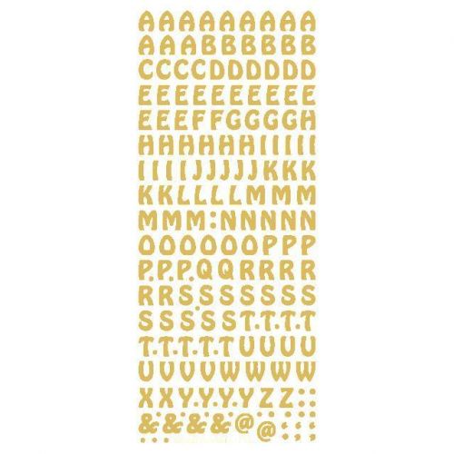 Peel Off Uppercase Alphabet Gold