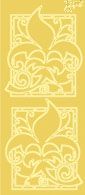 Vine Leaf Peel Off Stickers Gold