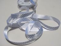 15mm White Polka Dot Ribbon