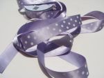 25mm Lilac Polka Dot Ribbon