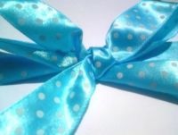 Turquoise Polka Dot Ribbon Roll