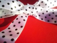 White Polka Dot Ribbon Roll