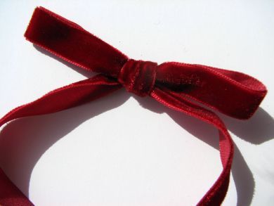 13mm Dark Red Velvet Ribbon