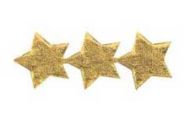Gold Quilted Stars