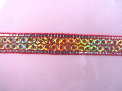 Red Sequinned Ribbon