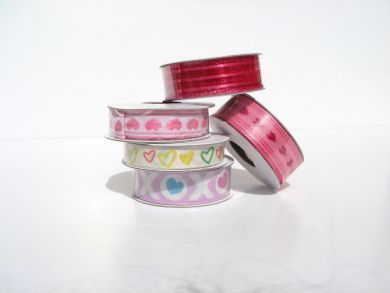 Pink Hearts Ribbon Pack