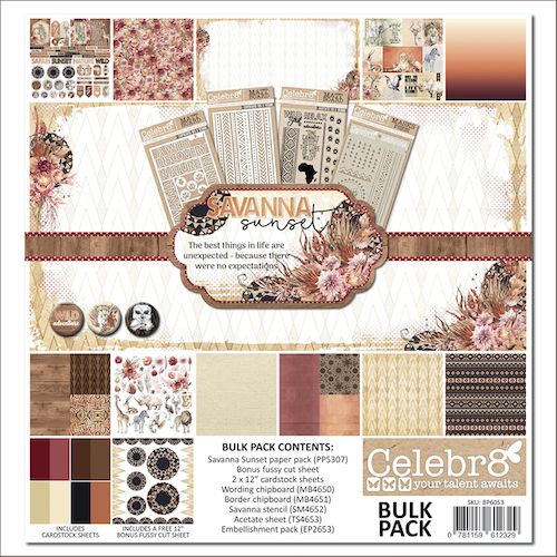 Savanna Sunset Scrapbooking Kit Bulk Pack