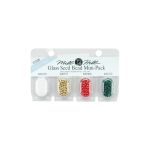 Glass Seed Beads Mini Pack Christmas Colours