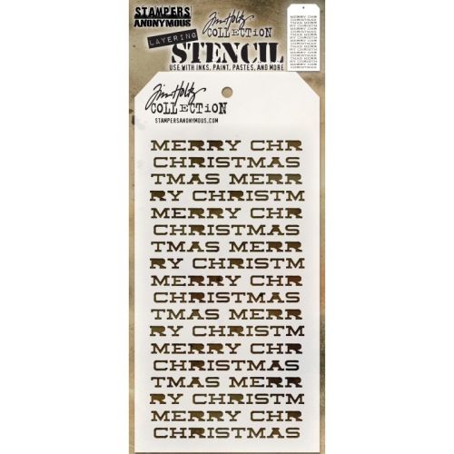 Tim Holtz Layering Stencil Merry Christmas