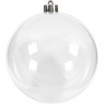 Clear Plastic Fillable Bauble 13.6cm 