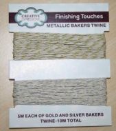 Gold and Silver Metallic Bakers Twine 