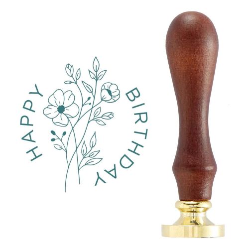 Wildflower Happy Birthday Wax Seal Stamp