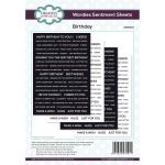 Wordies Birthday Sentiment Strip Sheets