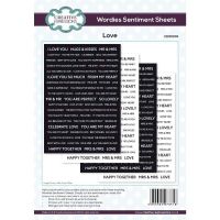 Wordies Love Sentiment Strip Sheets