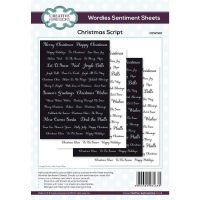 Wordies Christmas Script Sentiment Strip Sheets