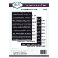 Wordies Traditional Christmas Sentiment Strip Sheets