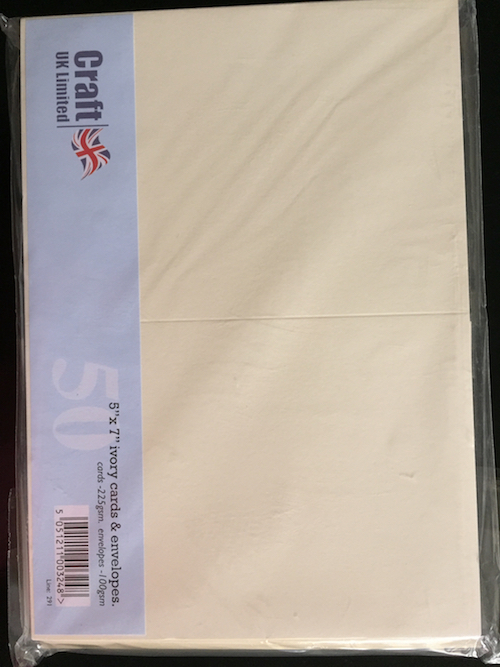 5 x 7 Ivory Blank Cards and Envelopes Bulk Pack Wild