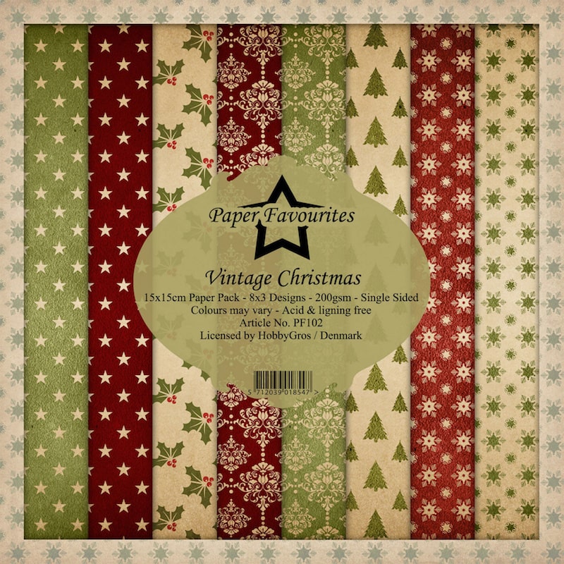 Paper Pack (24sh 6x6) Bright Christmas FLONZ Vintage Paper for Scrapbooking  and Craft ..