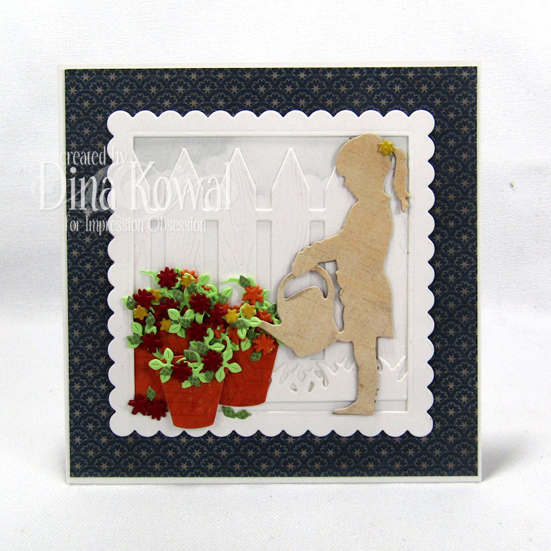 Card using Tiny Three Leaf Cluster Die