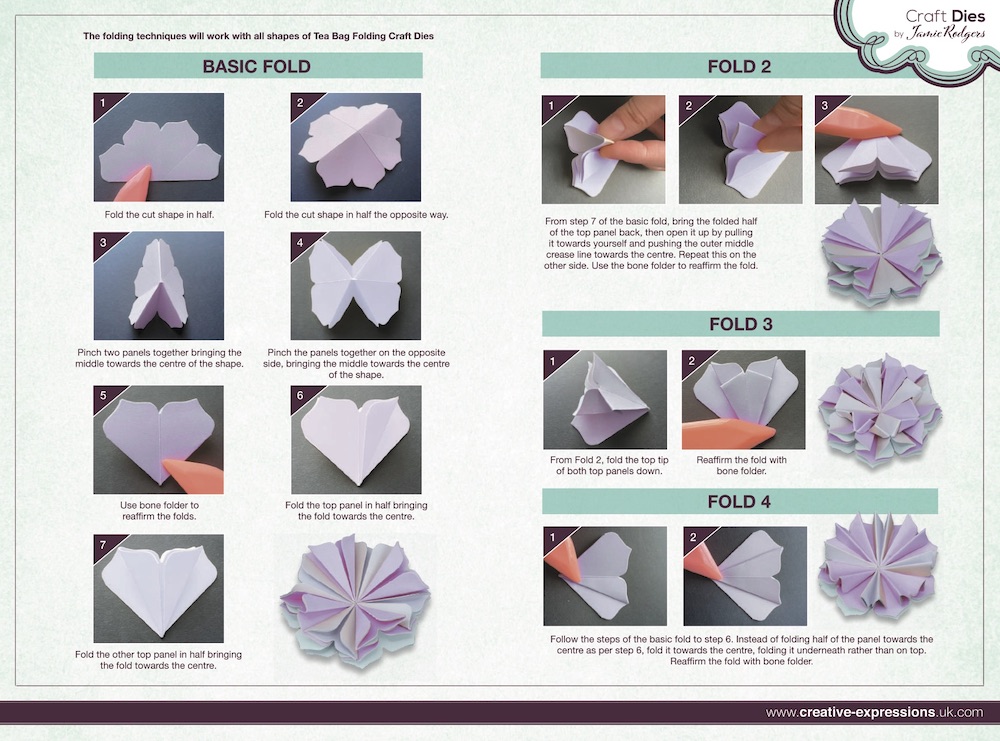 instructions for teabag folding