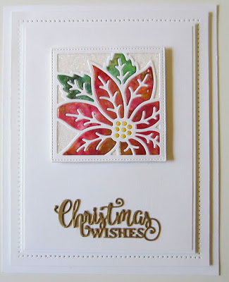 Christmas card with Christmas wishes mini expressions die