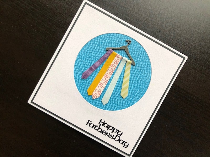 hand made Fathers Day card with ties