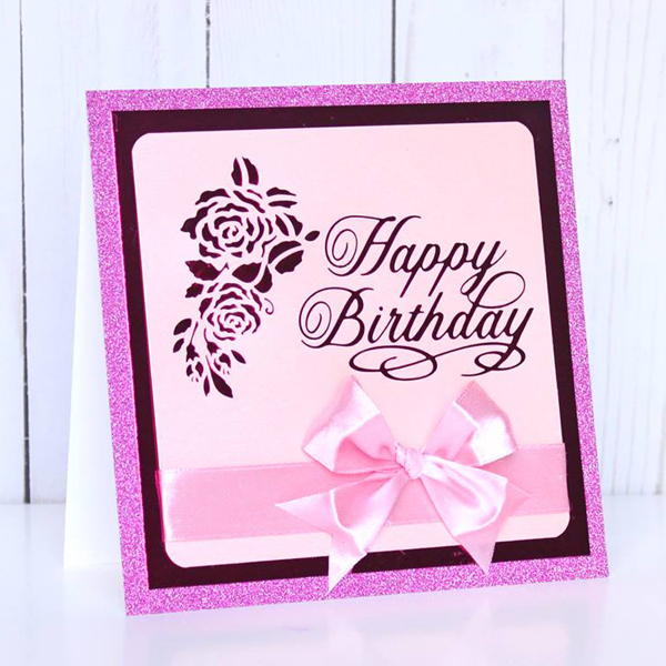 Birthday card using Happy Birthday hot foil stamp